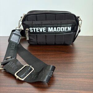 Steve Madden Puffer Crossbody Handbag Black/White